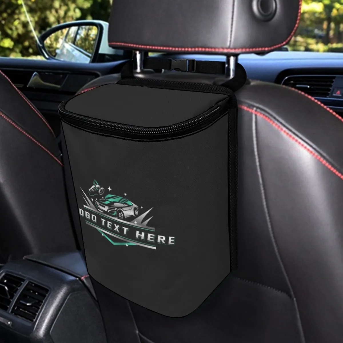 Black Hanging Trash Bin