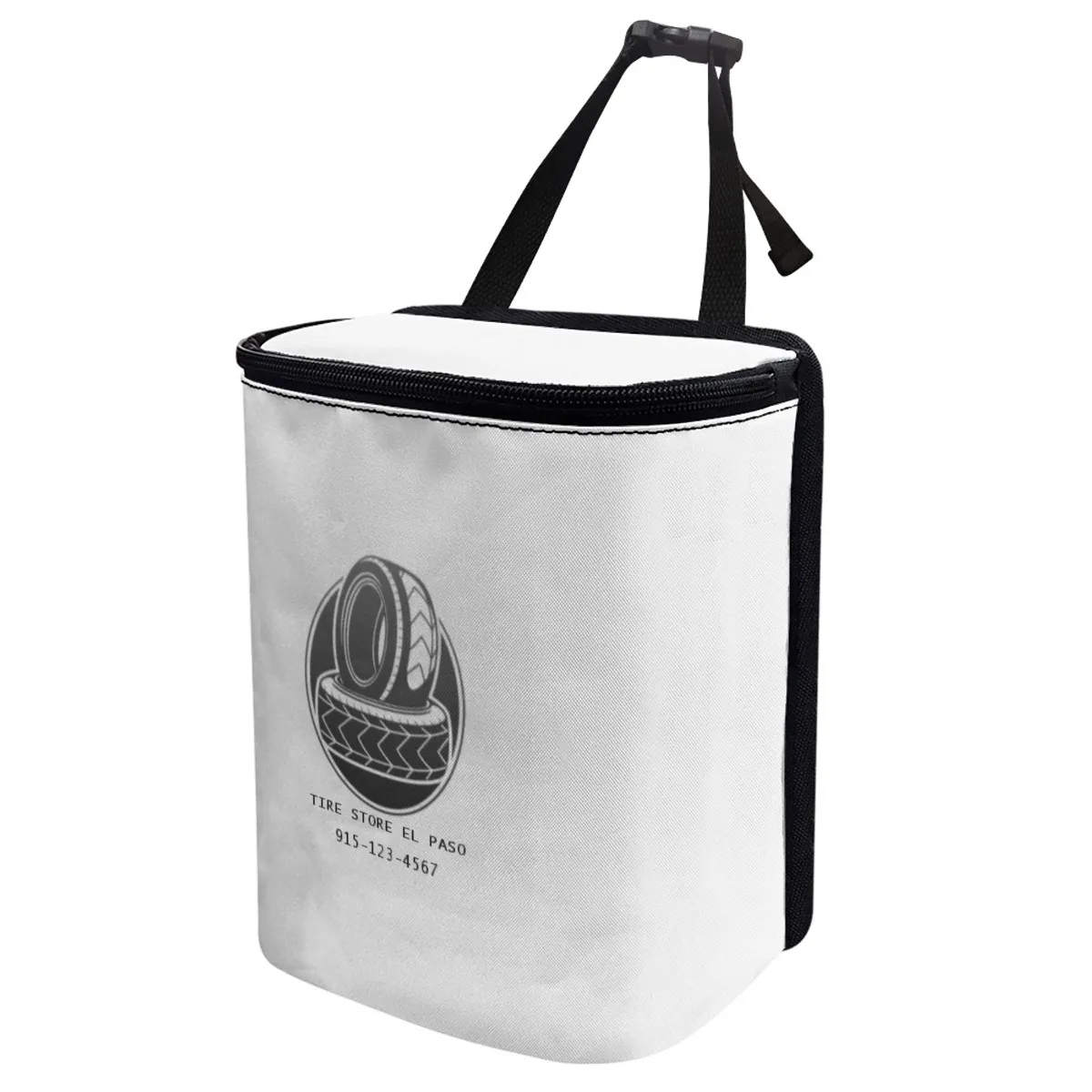 White Hanging Trash Bin - Image 2