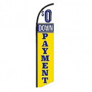 0 Down Payment Feather Flag