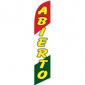 ABIERTO Feather Flag