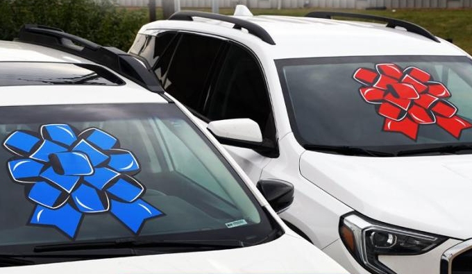 car window decal bows