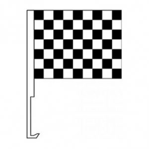 Car Window Checkered Clip On Flag