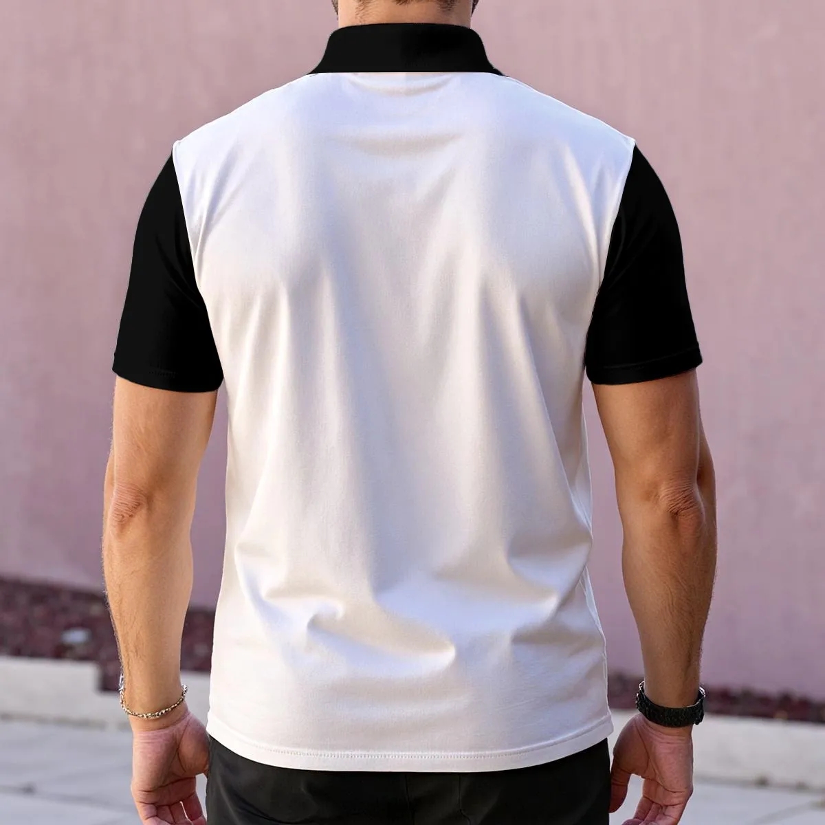 Men's Checkered Polo Shirt - Image 2