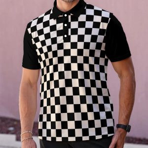 Men's Checkered Polo Shirt