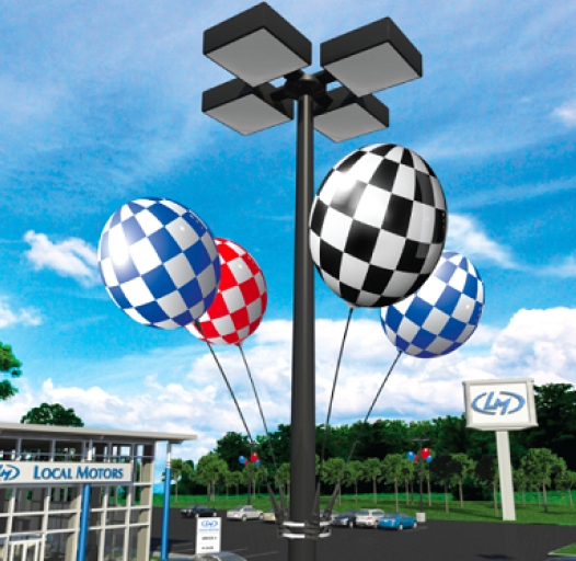 Reusable Vinyl Balloon Light Pole Kit