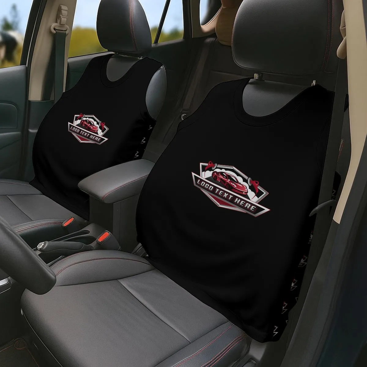 Car Seat T-shirt Cover With Logo/Name