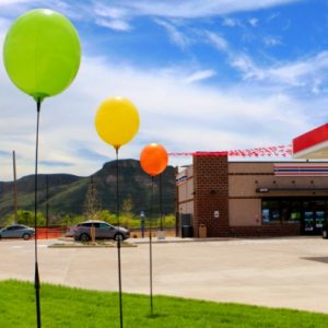 Permanent Outdoor Vinyl Balloons - Long Pole Kit With Ground Spike