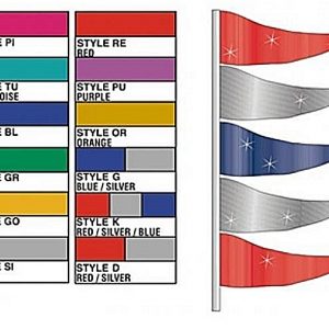 Metallic Antenna Pennant Flags