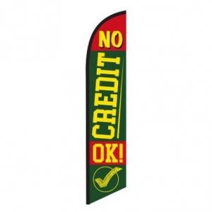 No Credit OK Feather Flag