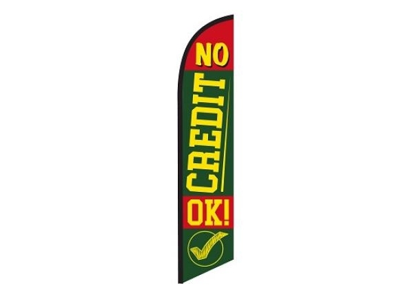 No Credit OK Feather Flag