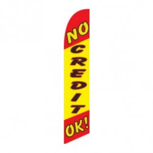No Credit OK Feather Flag