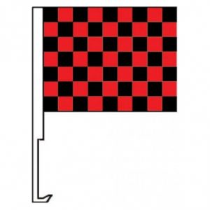 Car Window Checkered Clip On Flag