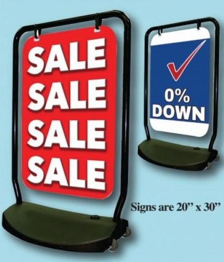 Swing Sidewalk Signs - Double Sided