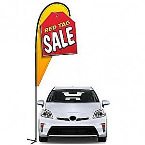 Red Tag Sale 3D Teardrop Flag