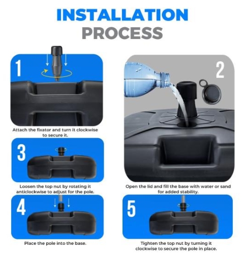 Water Base Flagpole Holder For Feather Flags - Image 2