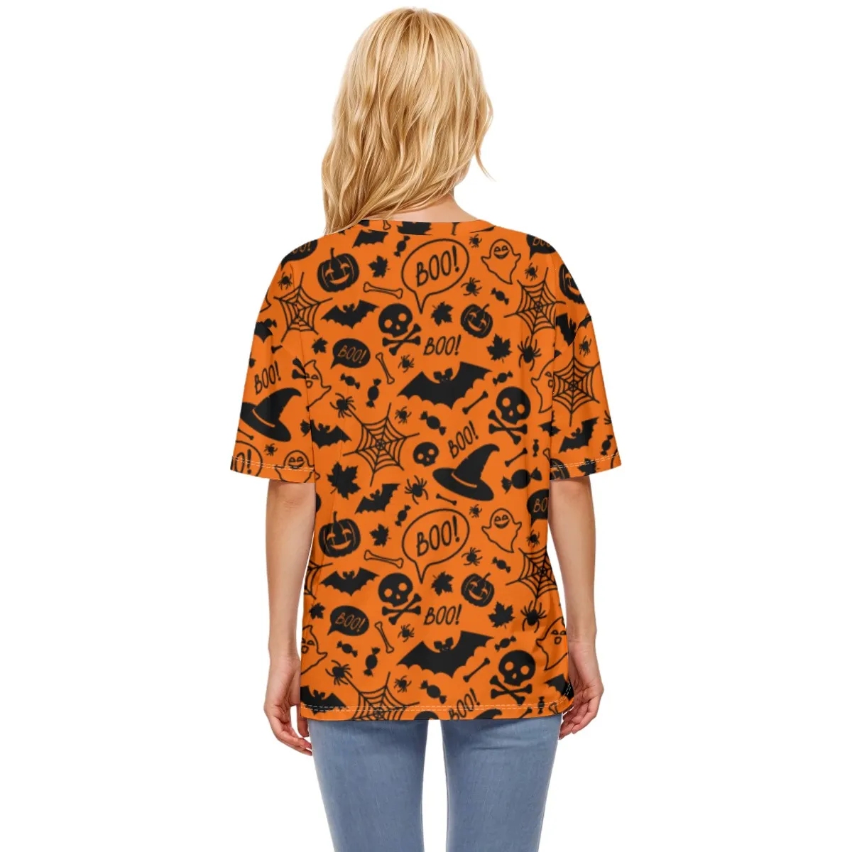 All Over Print Oversize Halloween T-Shirt For Women - Image 2