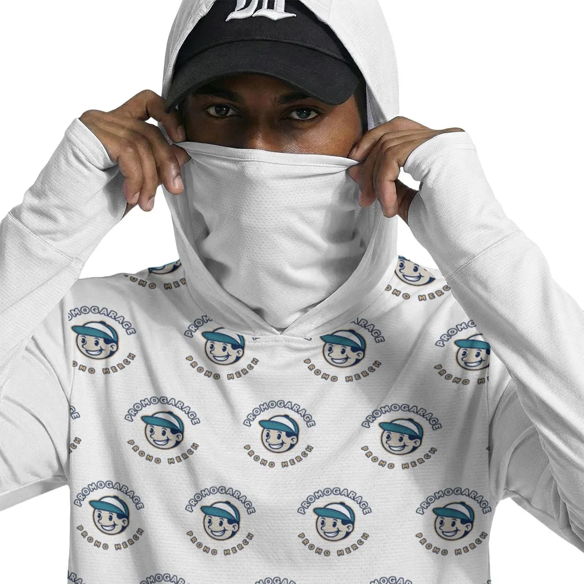 Men's Heavy Fleece Hoodie With Mask - Image 2