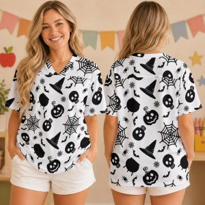 Unisex V-Neck Halloween T-Shirt