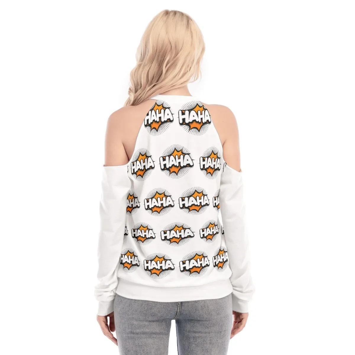 Women's Cold Shoulder Sweatshirt - Image 2