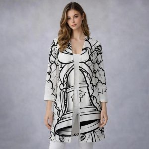 Women's Christmas Mid Length Cotton Blend Coat