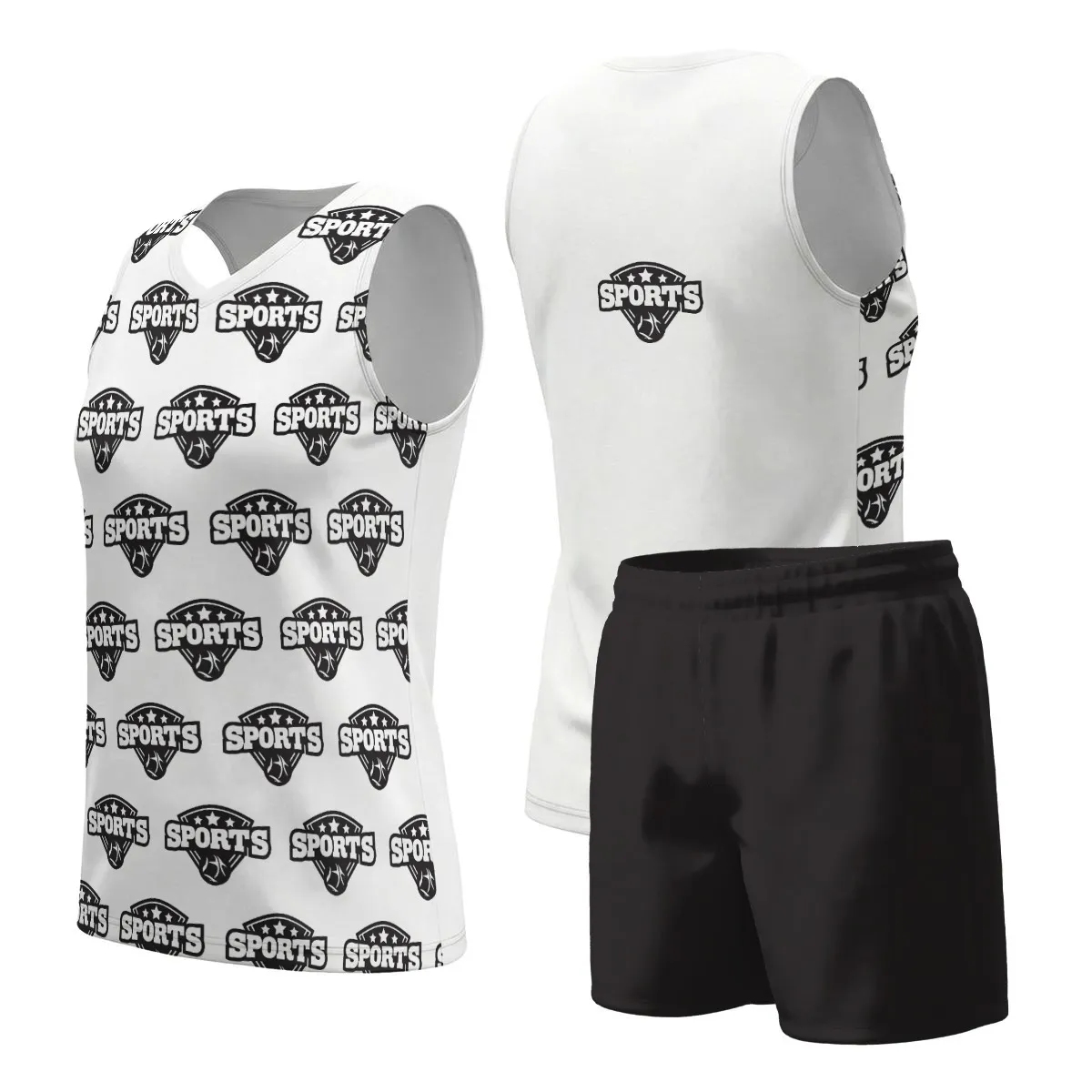 Women's Sport Sleeveless Tank And Shorts Set - Image 3
